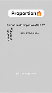 104K views · 2K reactions | Fourth proportion simple method  | Exam Approach | Facebook