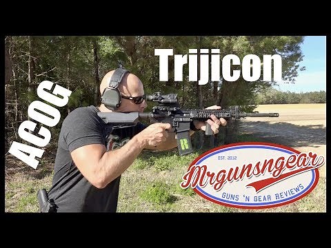 Trijicon TA02 ACOG 4x Battery Illuminated LED Combat Optic Review (HD)