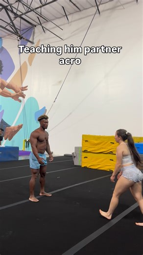 Courtney Sanderson on Instagram: "I like teaching him partner acro @onebulkygirl #itscourtney #courtneysanderson"