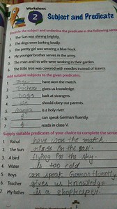 Exercise on Subject and PredicatePart 1: Encircle the subject... | Filo