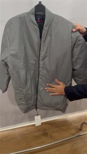 Charcoal Plus-Size Bomber Jacket – Matte Finish 2XL-6XL