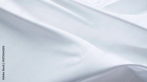 Elegant Soft White Fabric Smooth Texture and Draping Folds for Serene Textile Backgrounds
