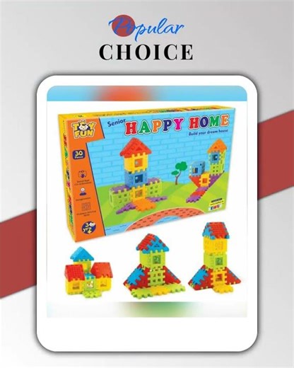 30_Pcs Set Happy Home Build Your Dream House | Plastic | Educational Toys | 3+ Years