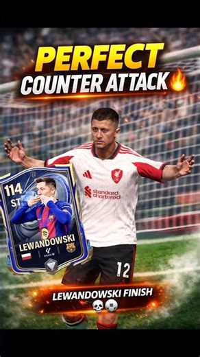 Perfect Counter Attack Goal ⚡ Lewandowski Clinical Finish #fifa #football #lewandowski #liverpool