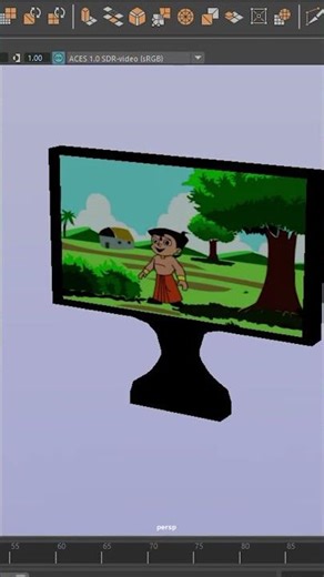 Television Modeling in Autodesk Maya #shorts #cgi #maya #3dmodel