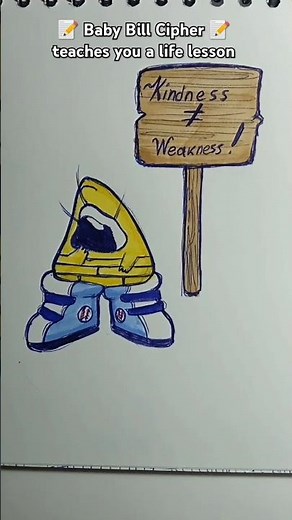 Baby Bill Cipher teaches you a life lesson #art #drawing #sketch #fyp #gravityfalls #billcipher