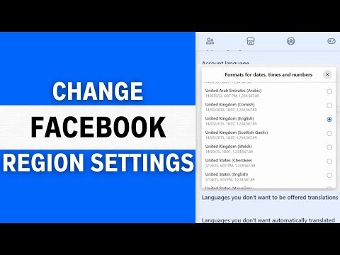 How To Change Facebook Region Settings - Full Guide