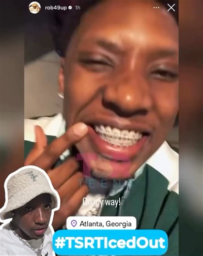The Shade Room Teens on Instagram: "#TSRTIcedOut: Okayyyy! 😬 #Rob49 is shining with his iced-out braces! 💎 #TeaMates, are we here for this look or nah?! (✍🏽: #TSRStaffKH)"