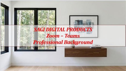 Modern Realistic Home Office Virtual Background Zoom Teams, Minimalist Walnut Floating Shelf - Etsy