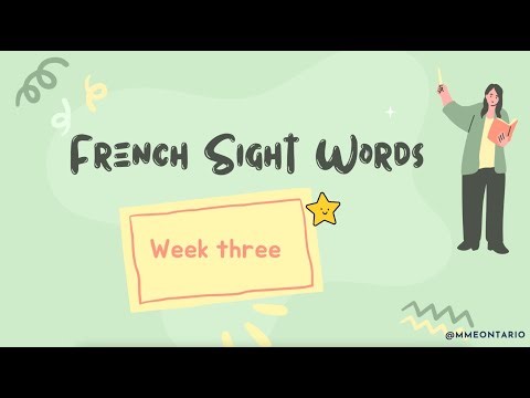 French Sight Words for Kids | Week 3: Un, Une, Avec & More | Fun French Vocabulary Practice