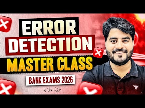 Error Detection MasterClass | Bank Exams 2026 | Error Detection by Vishal Sir