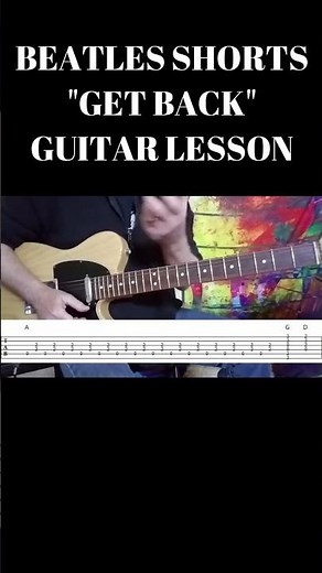 Beatles - "GET BACK" GUITAR LESSON #shortsfeed #shortsvideo #thebeatles #beatlesguitarlessons