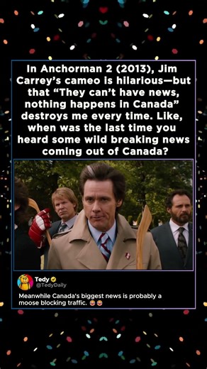 In Anchorman 2 (2013), Jim Carrey cameo is hilarious—but that “They can’t have news, nothing happens