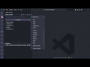 Stash staged changes in VS Code