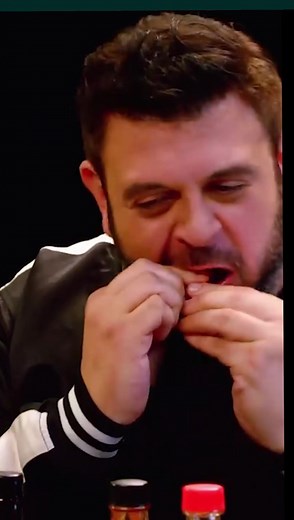 Adam Richman knows a thing or two about spicy food challenges, but can he handle the wings of death? Throw it back and watch his full episode on our YouTube channel! | Hot Ones