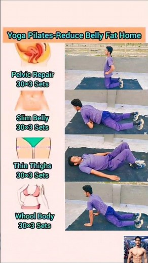 Yoga & Pilates for Belly Fat: Firm Your Core at Home #shorts
