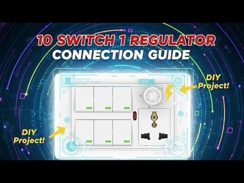 Modular Switch Board Wiring || 10 Switch 1 Fan Regulator Connection Guides (Hindi)