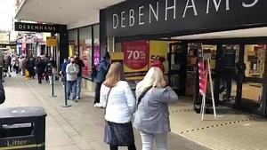 40K views · 289 reactions | More than 100 shoppers queuing outside Debenhams in Northampton's Drapery as store reopens for CLOSING DOWN sale Full story on this historic day here https://www.northamptonchron.co.uk/business/consumer/more-than-100-shoppers-queuing-outside-debenhams-in-northamptons-drapery-as-store-reopens-for-closing-down-sale-3196988 | Northampton Chronicle | Facebook