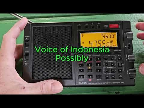 Morning band scan in the park with a wire antenna from 4000kHz to 5000kHz