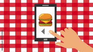 order food online hand select on screen mobile fast food