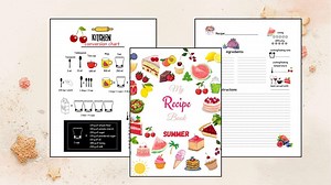 Summer Recipe Book Template – Printable Recipe Notebook | A4 PDF - Etsy Canada