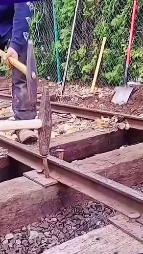 Railway spike fastening process #civil #machine #walldesign #building #homedecor #homeinterior #civilengineering #construction #engineer #technolovers #technology #tech #innovation #skills #wood #wooddesign #woodworker #woodcarving #interior #architecture #architect #science #discoverglobe #wildlifephotography #architecturedesign #design #manufacturing | Skilltechnology