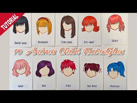 HOW TO DRAW | 10 Anime Chibi Hairstyles | Step-by-Step | Anime Fan Art by Roa Ross