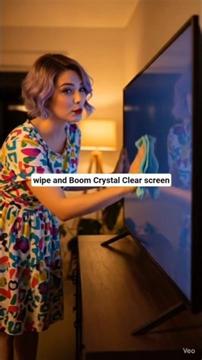 Satisfying TV Screen Cleaning 😍✨ | Make Your Screen Crystal Clear #Shorts”
