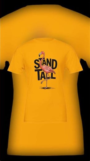 STAND TALL Flamingo Graphic T-Shirt – Soft Cotton Unisex Tee