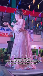 71K views · 753 reactions | Matmat Centino | Final Question & Answer @Queen of San Vicente 2024 | Almond Rabasto 2.0 | Facebook