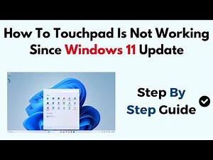 How To Touchpad Is Not Working Since Windows 11 Update