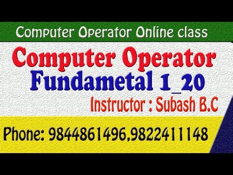 Computer Operator || Fundamental 1_20 || IP address, OSI reference Model