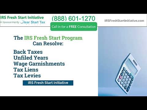 What Can The IRS Fresh Start Program Do For You?