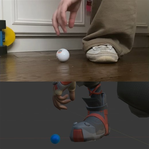 alexis on Instagram: "reference bc I don't know how to pick up a golf-sized ball from memory !! ... even with multiple takes ... -- #3danimation #animation #arcane #reference #animator"