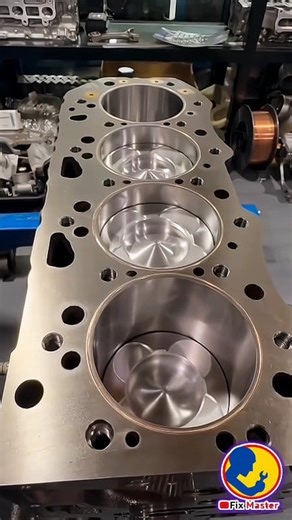 1.3K views · 3 comments |  ENGINE BLOCK CLOSE-UP!  Check out the precision machining of this engine block with 3 cylinders! Fix Master shares insights on engine components. #EngineBlock #CarParts #FixMaster #MechanicLife #EngineComponents #AutoRepair | Fix Master | Facebook