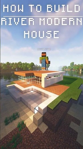 Minecraft - How to build a RIVER HOUSE SHORTY #minecraftbuilding #minecrafttutorial #minecraft #tut