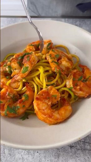 Easy Low-Carb Spicy Shrimp Pasta