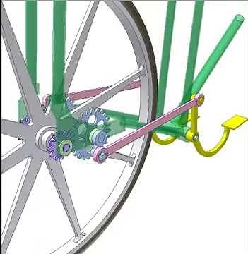 Chainless bike with 4-bar linkages