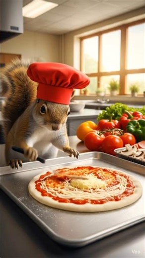 Squirrel Cooking food 🍕| Squirrel Preparing Pizza in school #shorts. #trending #viral #viralshorts