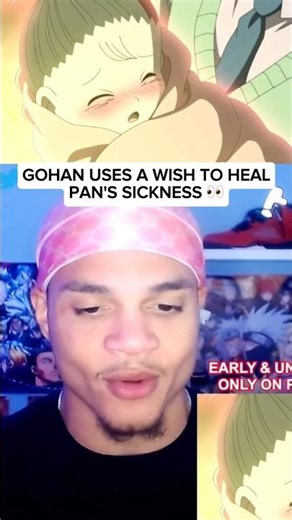 Gohan wishes Pan's sickness away