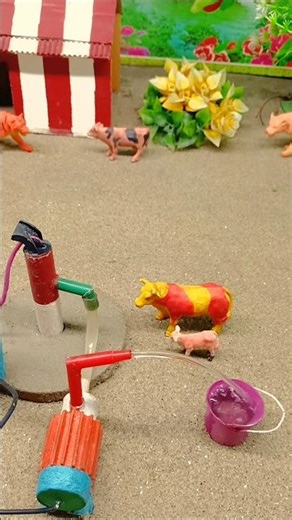 DIY mini hand pump project water with supply motor 365