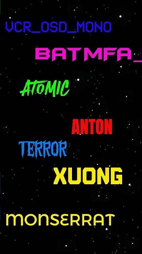 My font pack!(500 subs special) fonts for edits