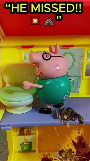 🚽💥 DADDY PIG MISSED THE TOILET!! 💩🚨😱 #peppapig