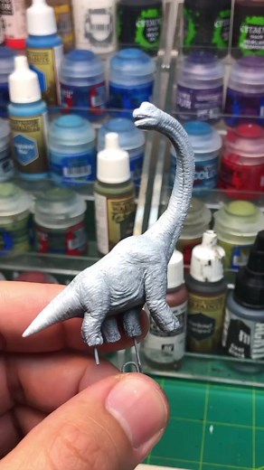 4K views · 71 reactions | Painting up a Brachiosaurus for my Jurassic Custom 秊 #painting #miniaturespainting #jurassicpark #dinosaur #sculpting #miniatures #vinyltoys #designertoys #toyart #instaart #instaartist #customtoys #diycrafts #movieart #brachiosaurus | Jared Circusbear | Facebook