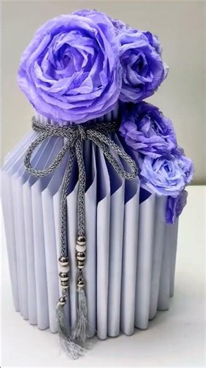 💜 Stunning Book Fold Vase 🌸😍 Must Try DIY!