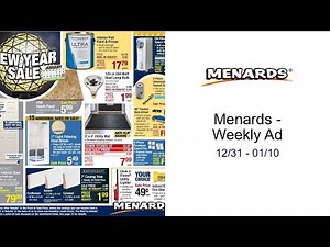 Menards - Weekly Ad 12/31 - 01/10