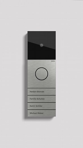 Gestalte das Gira System 106 nach Deinen Vorlieben. Wähle aus verschiedenen Modulen, wie Kamera, Klingel, Namensschild, Sprachmodul und Hausnummer Deine favorisierte Kombination. 🚪 🔔 gira.de/goto/system106reel | Gira