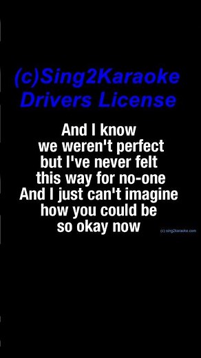 Olivia Rodrigo Drivers License ( #Karaoke Version with sing along Lyrics ) short