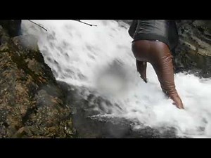 115 wet: Leather Trousers and Jacket in the Creek - part 2