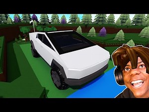 Roblox BUILD A BOAT Funny Moments (TESLA CYBERTRUCK)